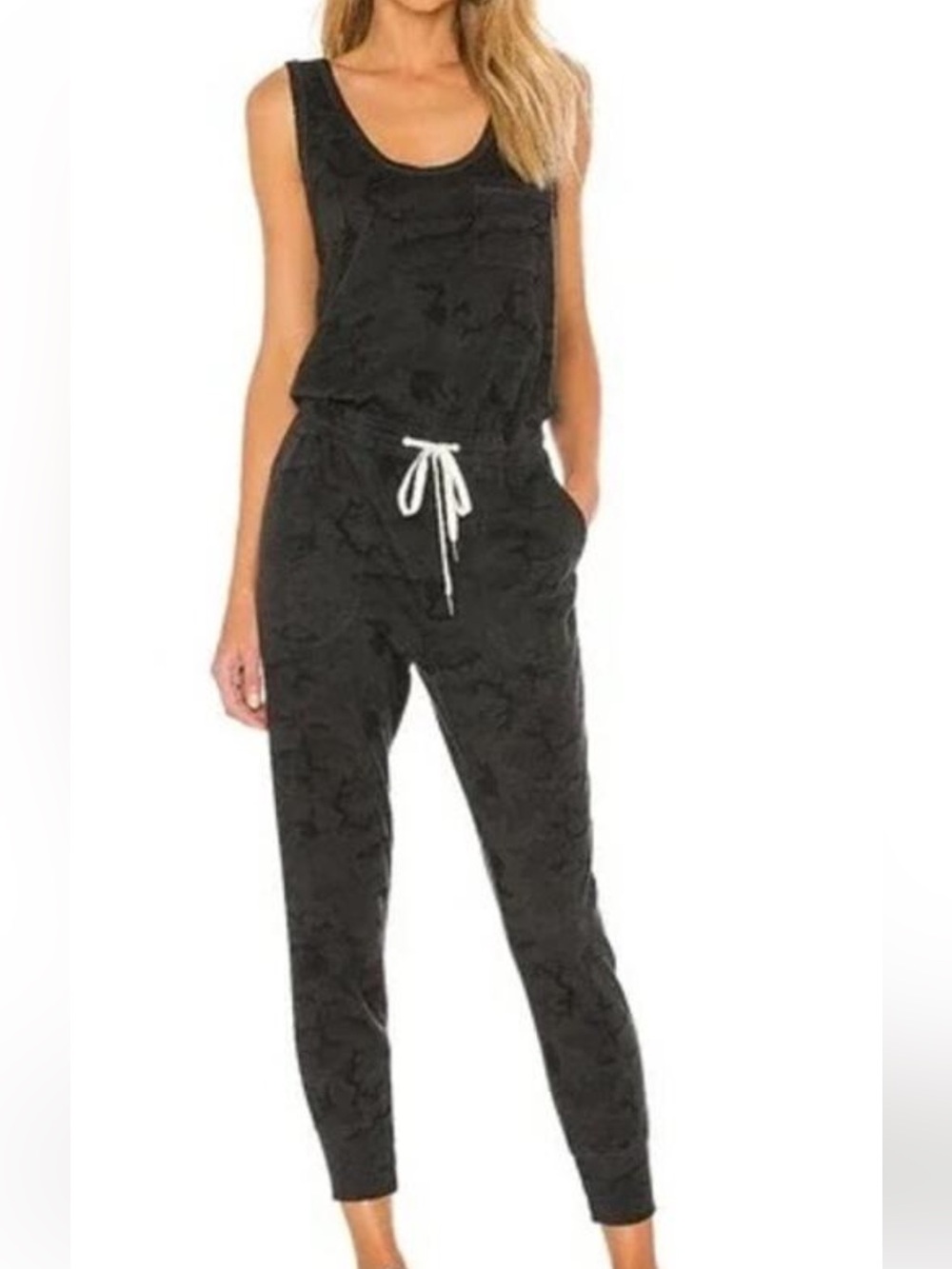 N:PHILANTHROPY Opal Jumpsuit in Black Camo. Women’s Medium